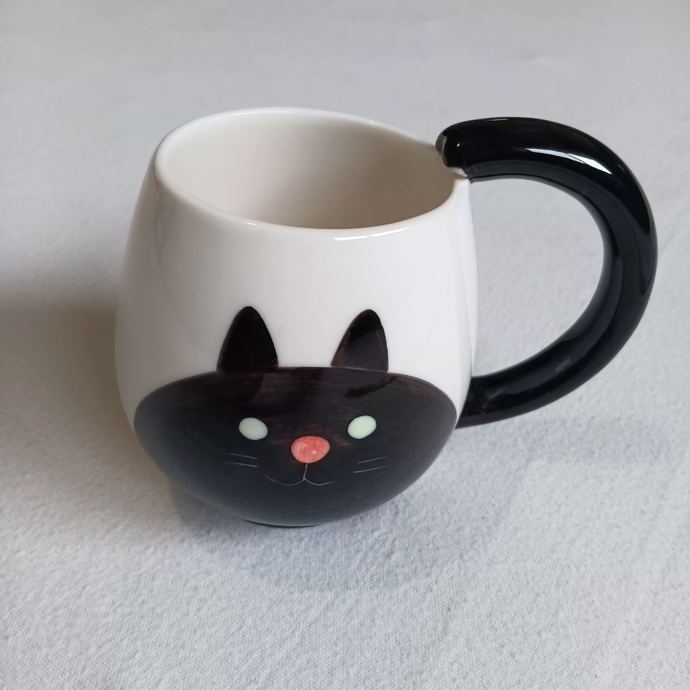 Black and White Small Cat Mug